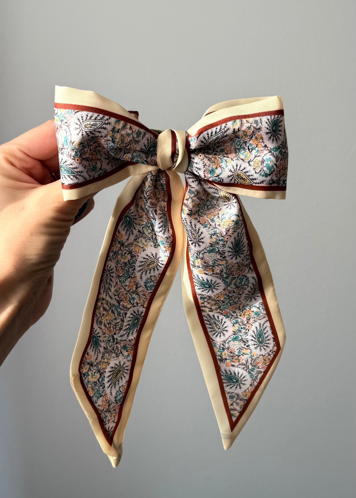 Grazia — Floral Ribbon Bow Barrette