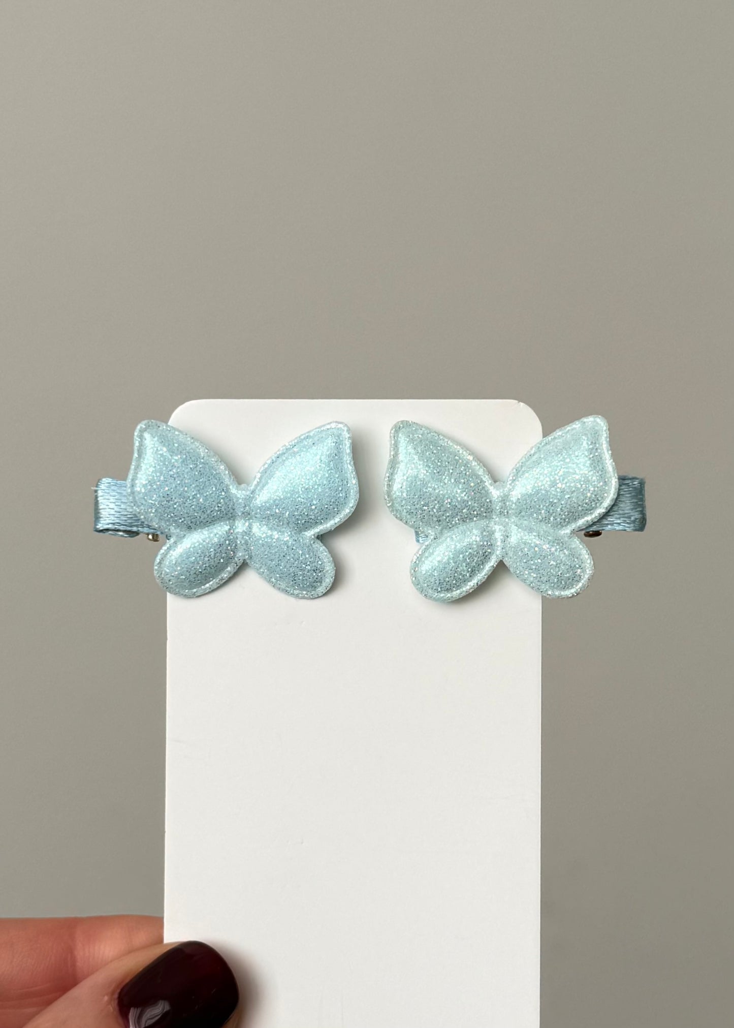 Set di fermagli per capelli a farfalla scintillanti