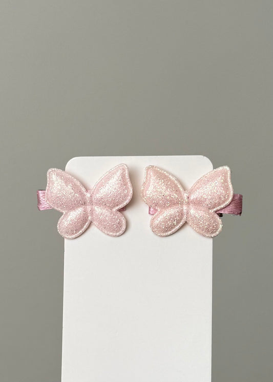 Glitzerndes Schmetterlings-Haarspangen-Set