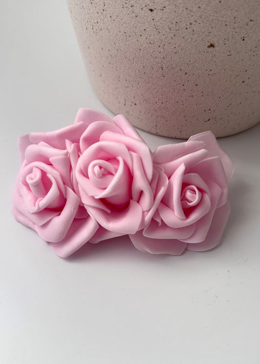 Giuseppina – Fermaglio a Fiore Rosa | Romantic Floral Barrette Hair Clip for Women & Girls