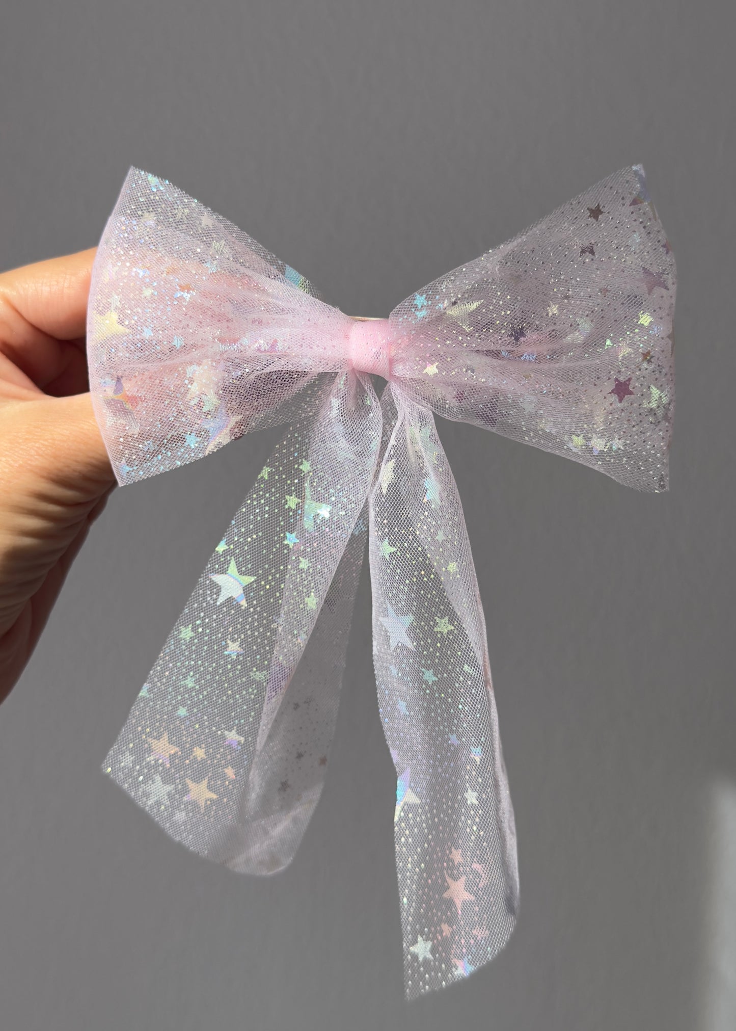 Stella – Rosa Tüll-Haarspange mit Sternschleife | Kawaii Fairycore Haarspange