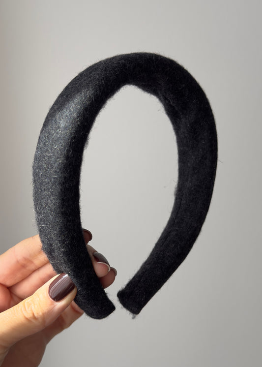 Annunziata Wool Headband – Quiet Power in Black