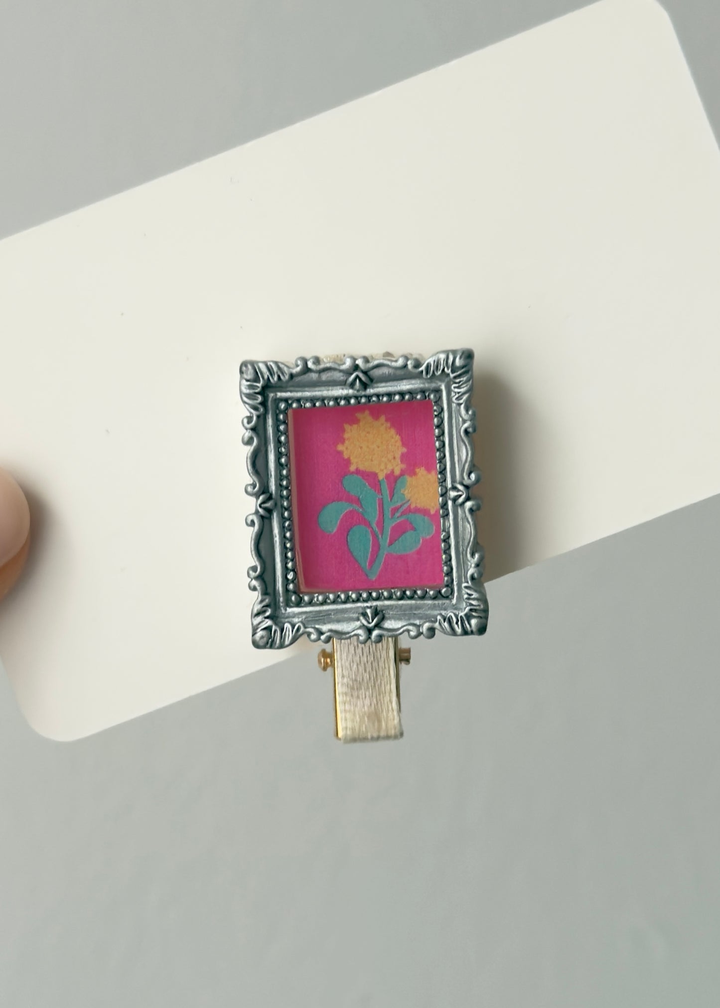 Mini Art Gallery Hair Clip
