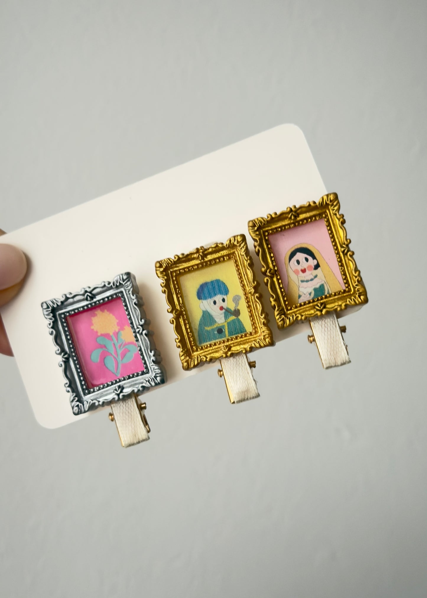Mini Art Gallery Hair Clip