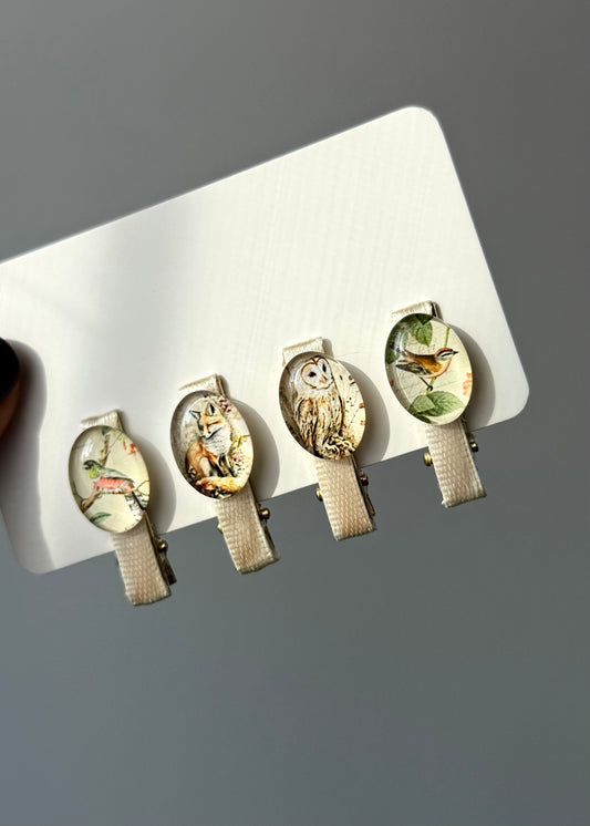 Woodland Friends Hair Clip – Vintage Animal Barrette