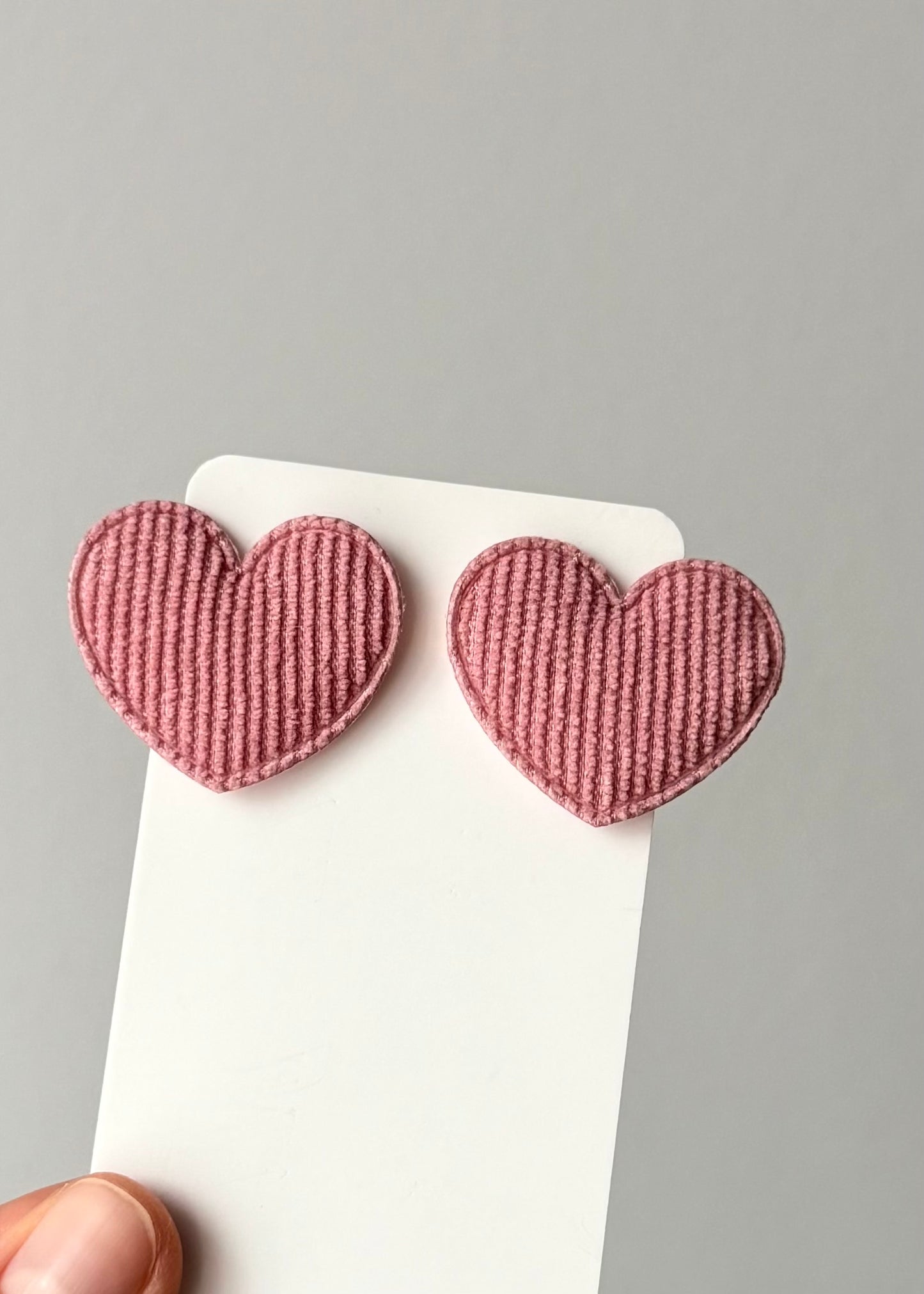 Cord-Herzclips zum Valentinstag (2er-Set)