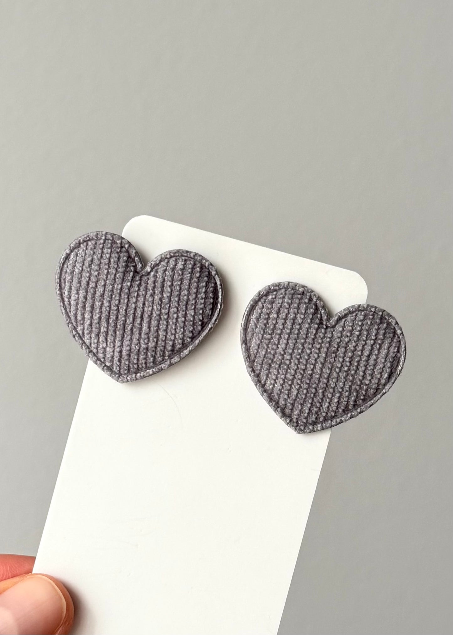 Cord-Herzclips zum Valentinstag (2er-Set)