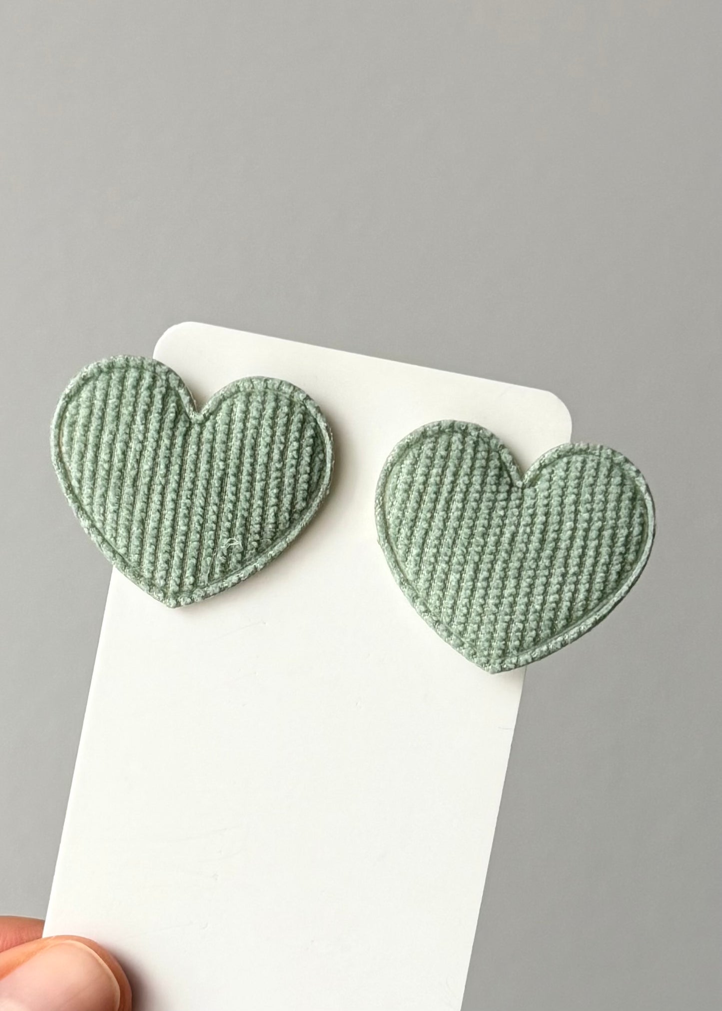 Cord-Herzclips zum Valentinstag (2er-Set)