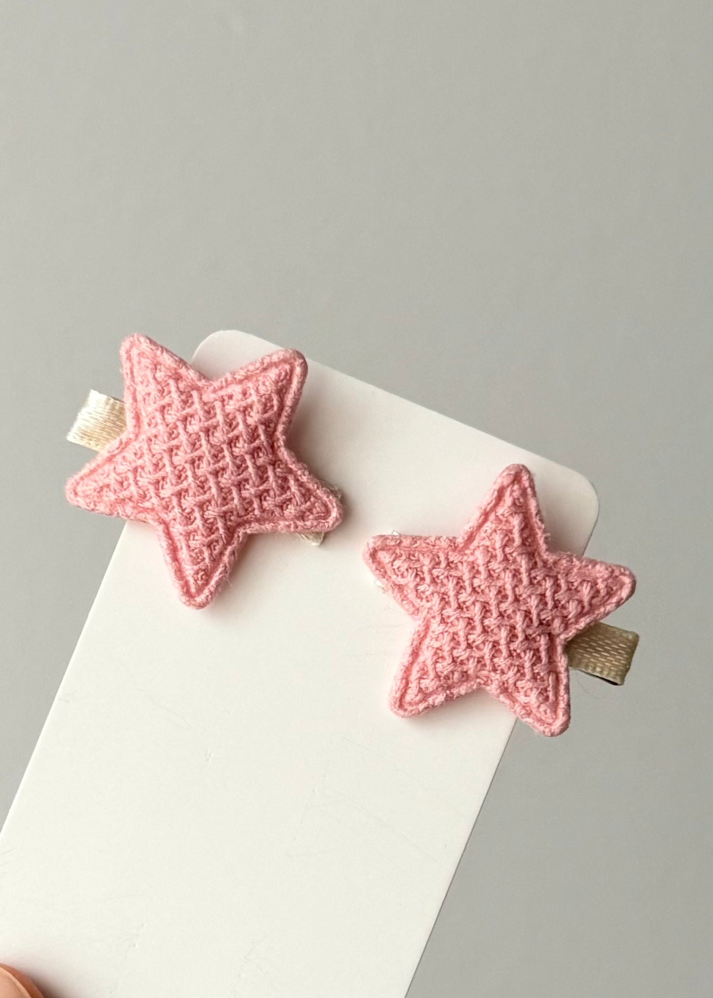 Fermagli a forma di stella in maglia waffle (set da 2)