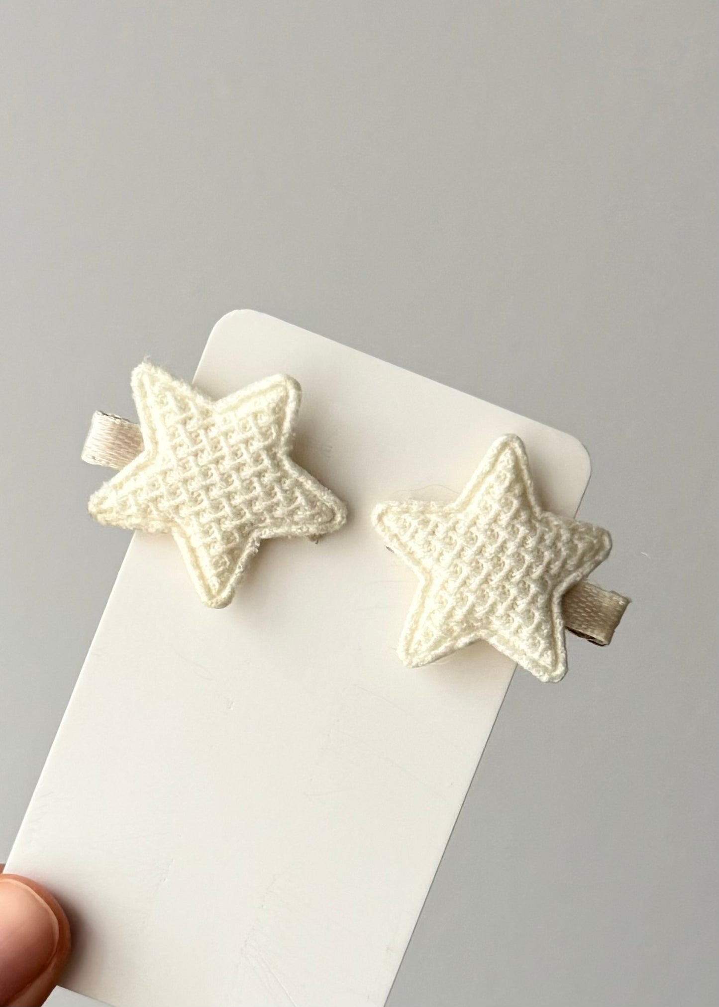 Fermagli a forma di stella in maglia waffle (set da 2)