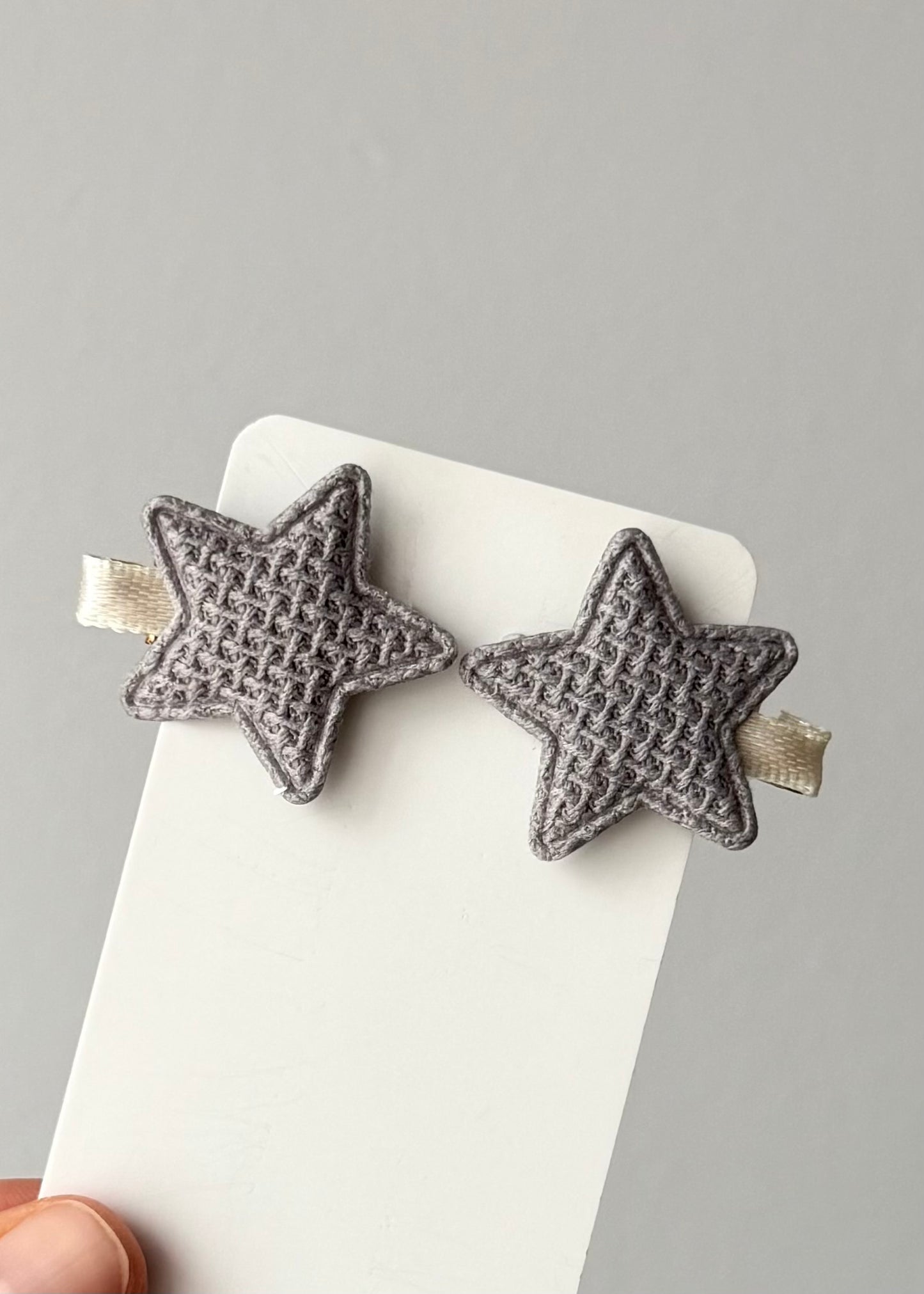 Fermagli a forma di stella in maglia waffle (set da 2)