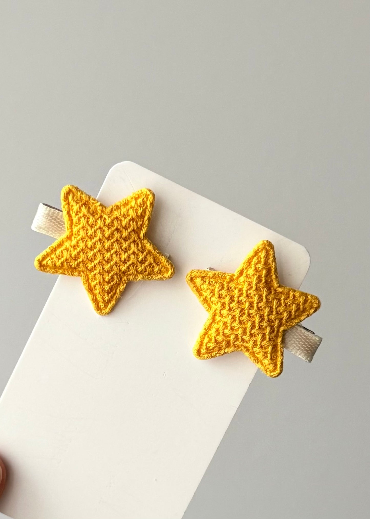 Fermagli a forma di stella in maglia waffle (set da 2)