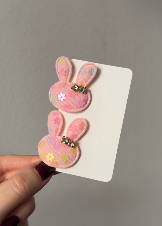 Pastellfarbenes Hasen-Haarspangen-Set