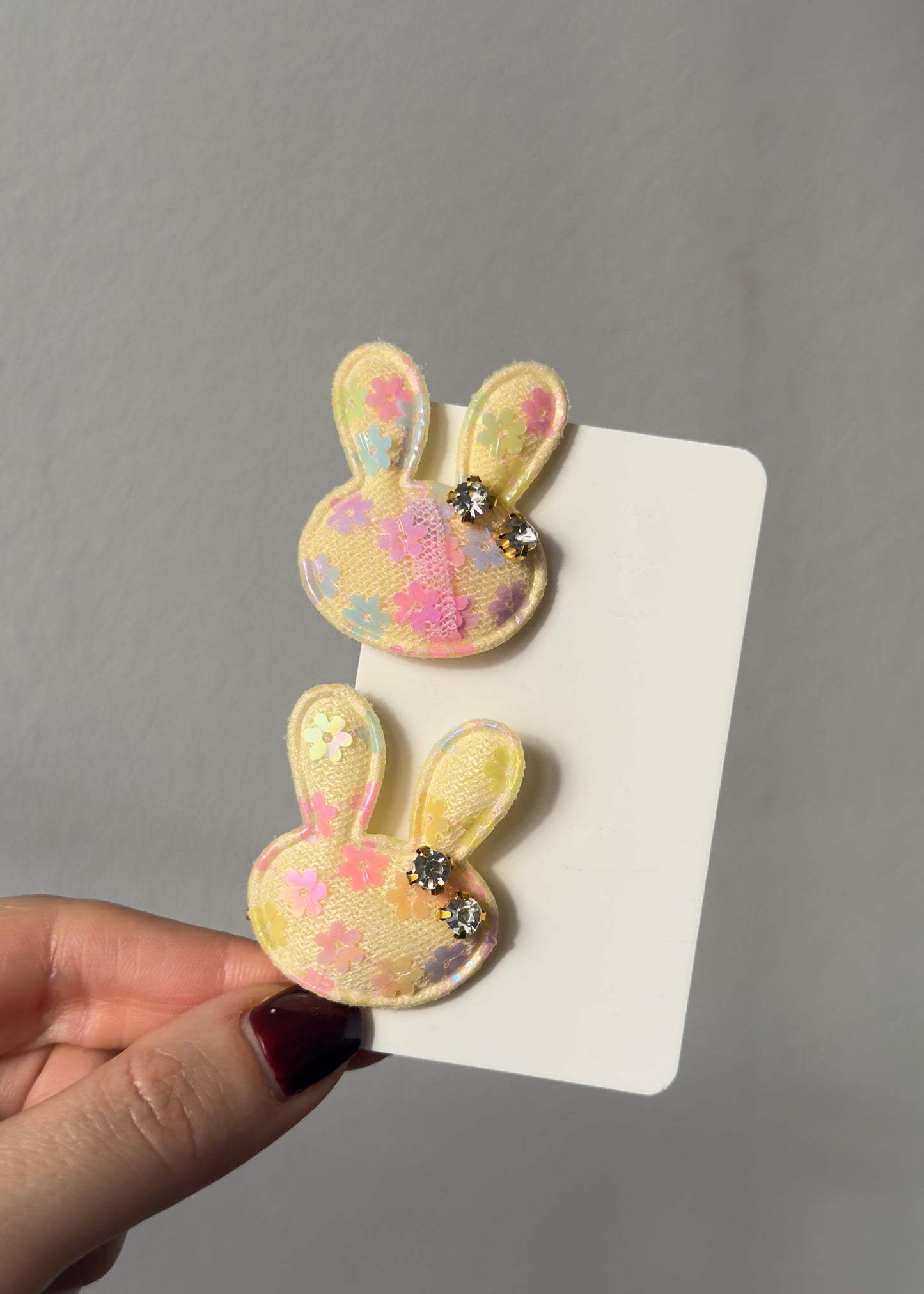 Pastellfarbenes Hasen-Haarspangen-Set