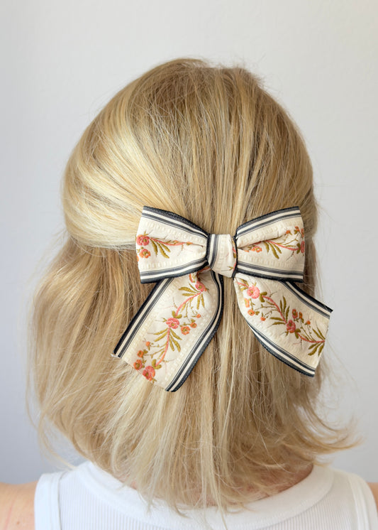 Marcella Hair Bow Barrette: Classic Everyday Charm