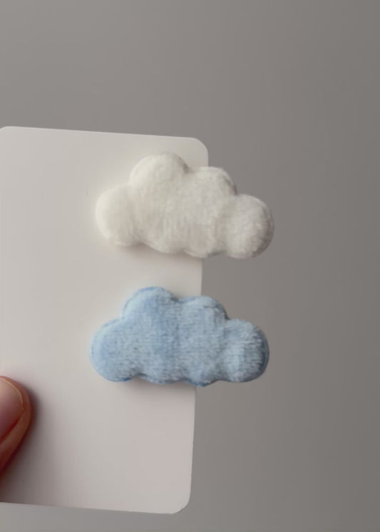Weiche Wolkenhaarspangen – Traumhaftes Pastell-Set (2 Stück)