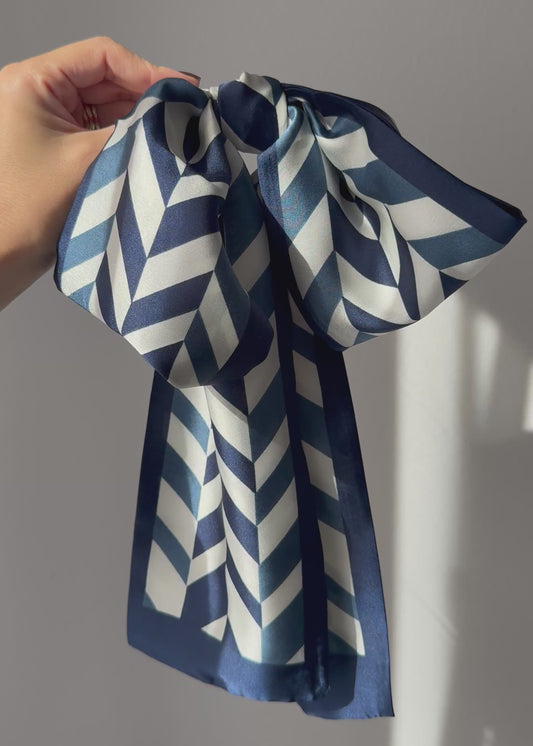 Amelia Oversized Navy Statement Bow Barrette | Elegance with Confidence